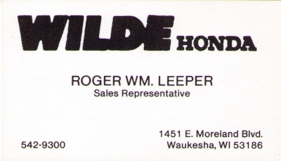 Recruited while selling a TV, Roger became Sales Guy of the Month at Wisconsin's largest Honda store
